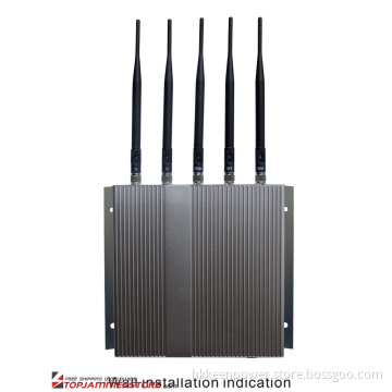 5 Band Cellphone WiFi Signal Jammer with Remote Control